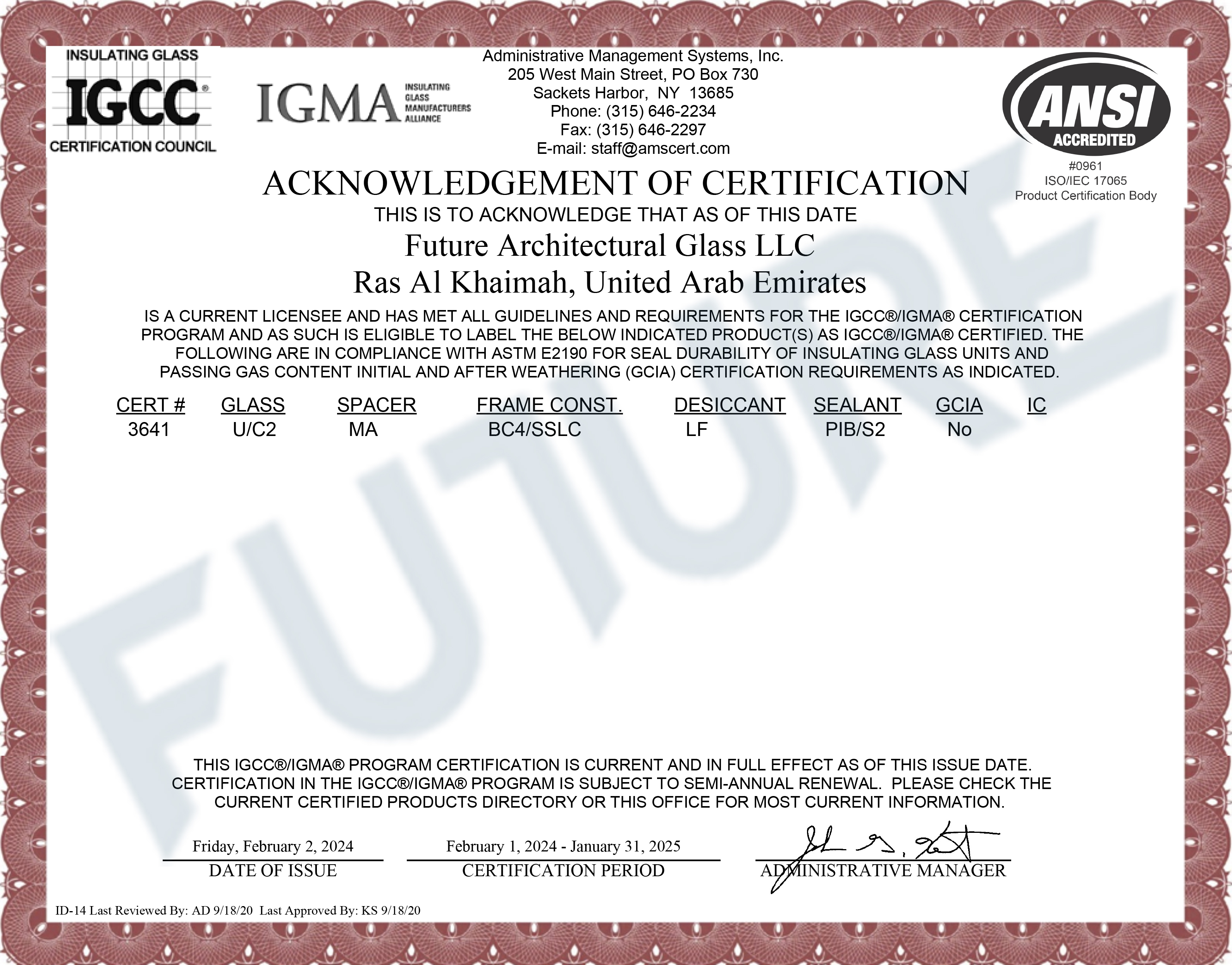 certificate