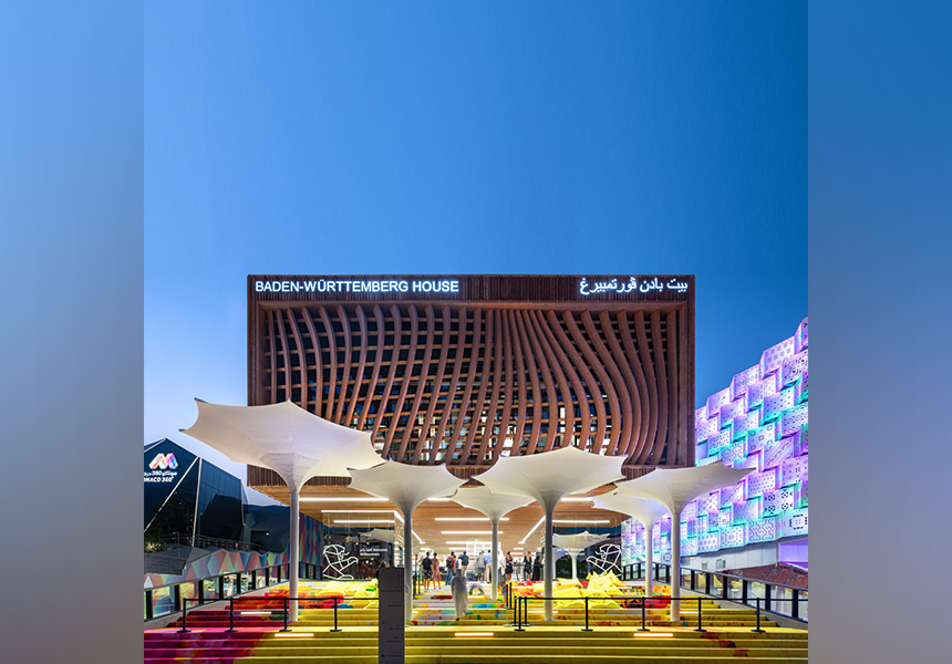 ecoSHIELD™ on a façade - Baden Pavilion Expo 2020, Dubai (UAE)