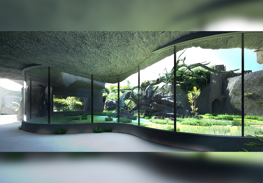 CURVEVIEW™ as a partition in a Zoo - Al Ain Zoo, Abu Dhabi (UAE)