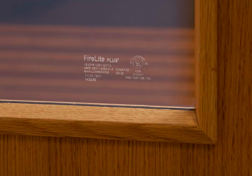 FIRELITE (E) Cut to Size Vision Panel labeled 120-Minutes