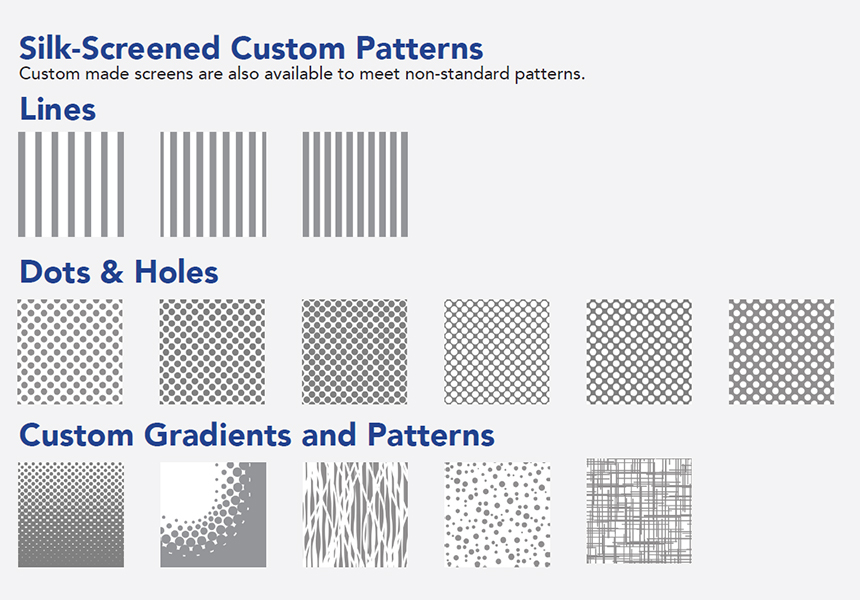 FRITVIEW™ is available in standard lines dot custom patterns