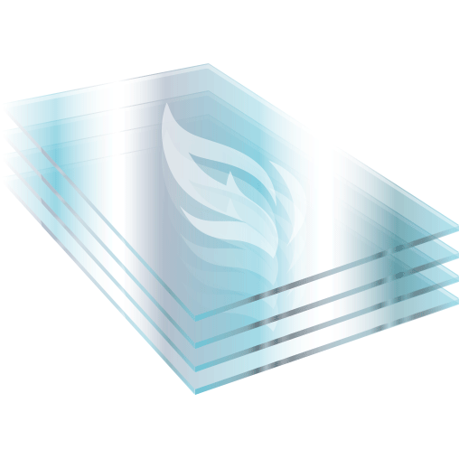 FIREGLASS available in various thicknesses with ratings ranging from 30 to 120 minutes