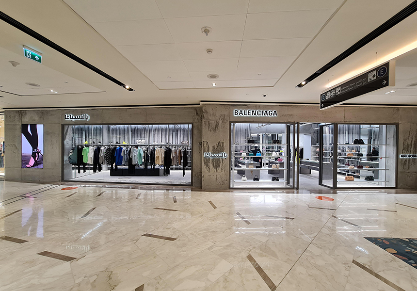 ecoSHIELD™ for Anti-reflective shopfront glazing - Balenciaga, Abu Dhabi (UAE)