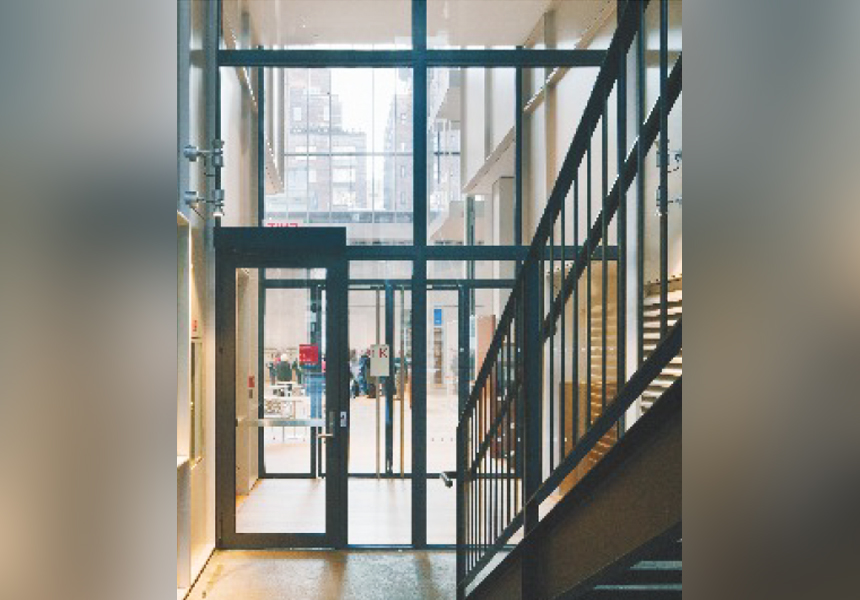 FIREGLASS used as a Fire Resistive escape door and stairways