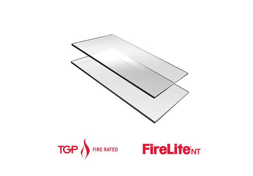 TGP FIRELITE(NT) Fire-Rated Safety Glass Ceramic, 90-Minute Labeled, Cut-to-Size