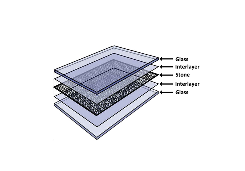 ONYXVIEW™ construction for Glass-Stone-Glass