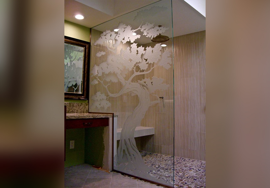 COREVIEW™ customized pattern in a luxury bathroom